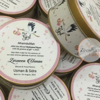 Baby Girl Round Tin Box