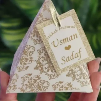 Pyramid Bid Box With Tag