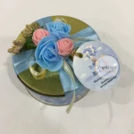 Baby Boy 250gram Tin Box with Flowers