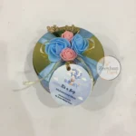 Baby Boy 250gram Tin Box with Flowers