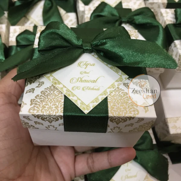 Green Ribbon Box With Tai And Tag