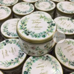 Green Flowers Tin Box