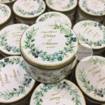 Green Flowers Tin Box