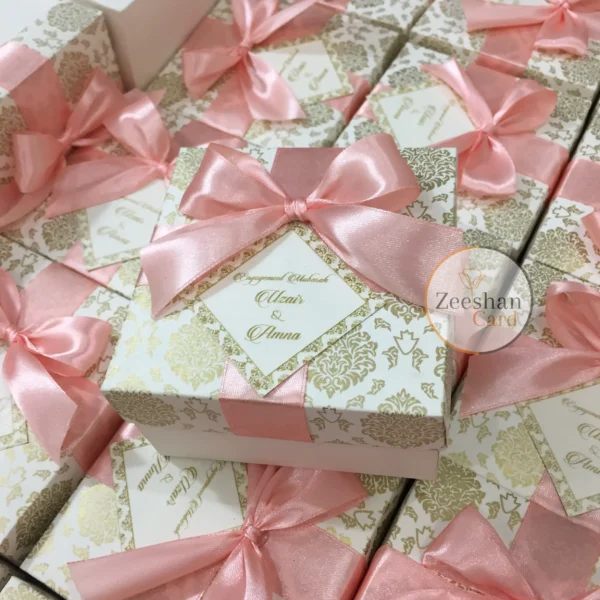 250gram Peach Ribbon And Tai Box