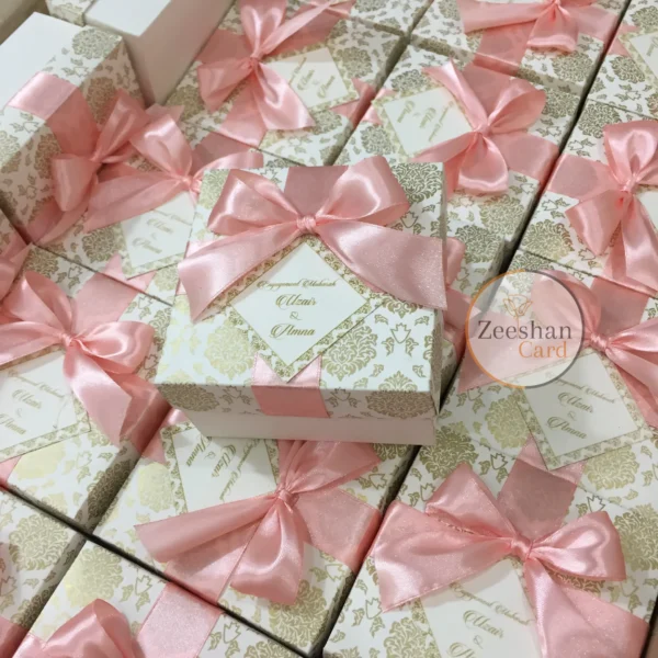 250gram Peach Ribbon And Tai Box