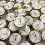 Couple Tin Box With Pink Flowers