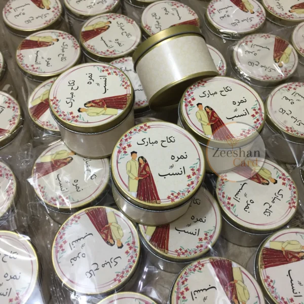 Flower Tin Box With Couple
