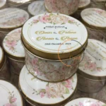 New Pink Flower Tin Box