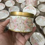 New Pink Flower Tin Box