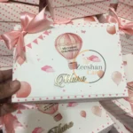 Half Kg Cardboard Box With Wooden Name And Bow