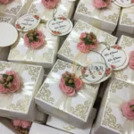 Special Cardboard Box With Flowers And Tag