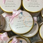 Baby Girl Announcement Half Kg Tin Box With Bow