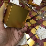 Maroon Flower And Ribbon With Tag