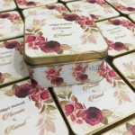 Maroon Flower Square Design