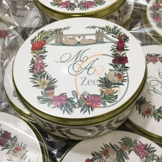 Floral Print Half kg Tin Box