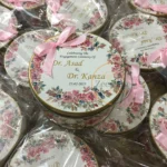 Pink Floral Tin Box With Bow