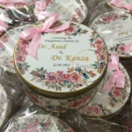 Pink Floral Tin Box With Bow