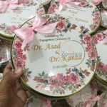 Pink Floral Tin Box With Bow