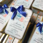 Baby Announcement Tin Box With Bow