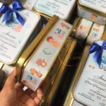 Baby Announcement Tin Box With Bow