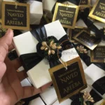 Black Flowers Box With Tag