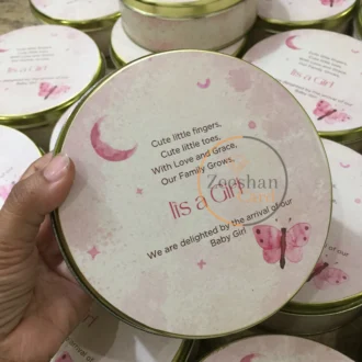New Design Baby Girl Half kg Tin Box