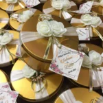 Flower Half Kg Tin Box With Tag