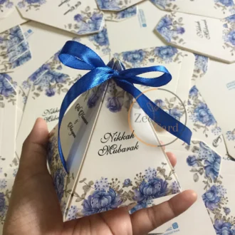 Triangle Box With Ribbon