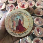 Floral Design Tin Now With Couple Printed