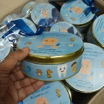 Baby Boy Half Kg Tin Box With Bow