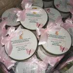 Baby Girl Announcement Half Kg Tin Box With Bow