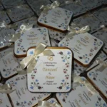 New Flowers Printed Tin Box With Bow