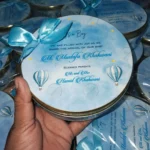 New Bone Baby Boy Half Kg Tin Box With Bow