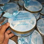 New Bone Baby Boy Half Kg Tin Box With Bow