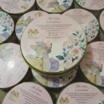 New Design Baby Girl Announcement Half Kg Tin Box