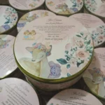 New Design Baby Girl Announcement Half Kg Tin Box