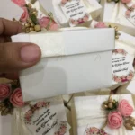 Pink Flowers Cardborad Box With Floral Tag