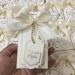 Foil Printing Cardboard Box With Bow And Tag