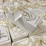 Foil Printing Cardboard Box With Bow And Tag